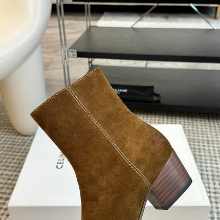 ANKLE BOOTS 45 MM IN MOCHA BROWN SUEDE
