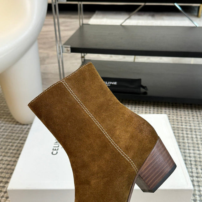 ANKLE BOOTS 45 MM IN MOCHA BROWN SUEDE