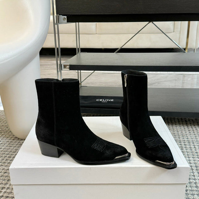 ANKLE BOOTS 45 MM IN BLACK SUEDE