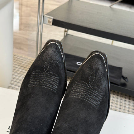 ANKLE BOOTS 45 MM IN BLACK SUEDE