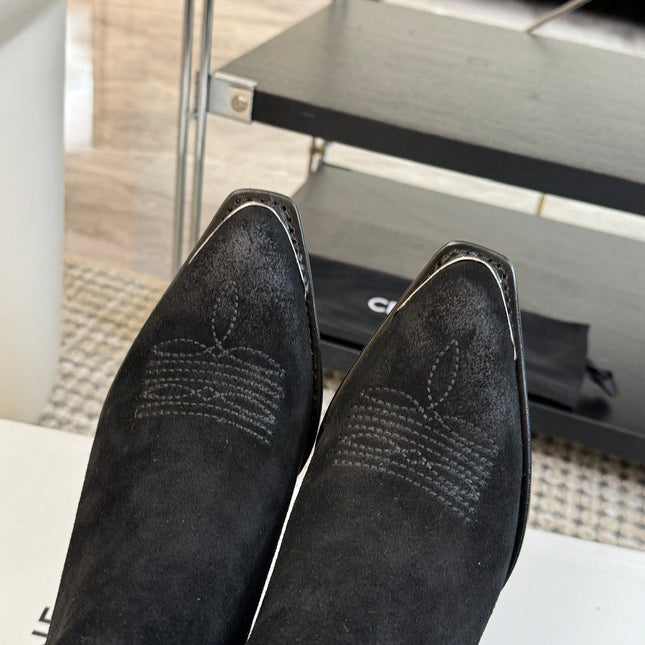 ANKLE BOOTS 45 MM IN BLACK SUEDE