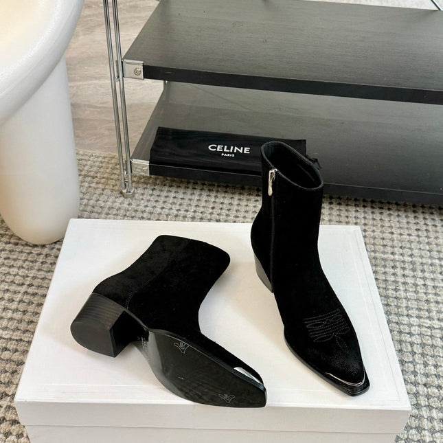 ANKLE BOOTS 45 MM IN BLACK SUEDE