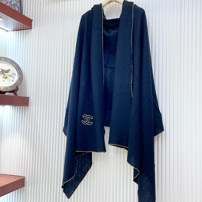 CC SCARF 200 CM IN BLACK CASHMERE 296704
