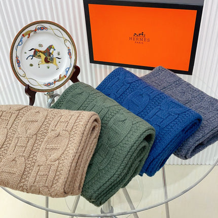 FAUBOURG MUFFLER 170 CM IN COBALT BLUE CASHMERE