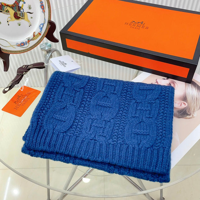 FAUBOURG MUFFLER 170 CM IN COBALT BLUE CASHMERE