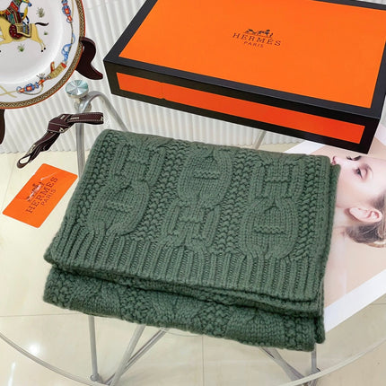 FAUBOURG MUFFLER 170 CM IN HUNTER GREEN CASHMERE