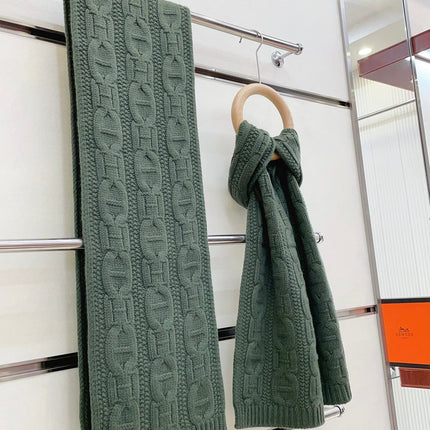 FAUBOURG MUFFLER 170 CM IN HUNTER GREEN CASHMERE