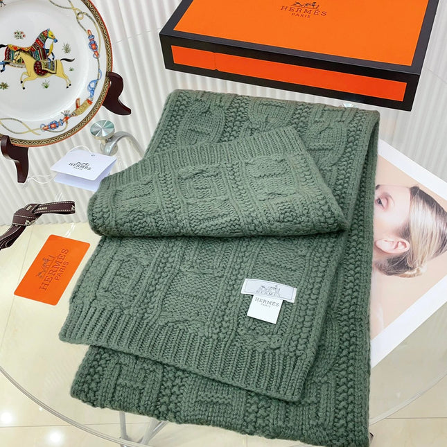FAUBOURG MUFFLER 170 CM IN HUNTER GREEN CASHMERE