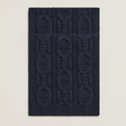 FAUBOURG MUFFLER 170 CM IN PEGEON BLUE CASHMERE