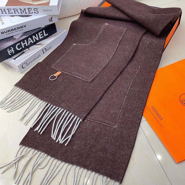 CARGO MUFFLER 190 CM IN CHESTNUT BROWN CASHMERE 375382