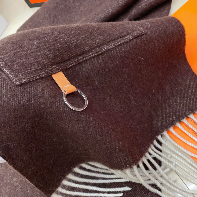 CARGO MUFFLER 190 CM IN CHESTNUT BROWN CASHMERE 375382