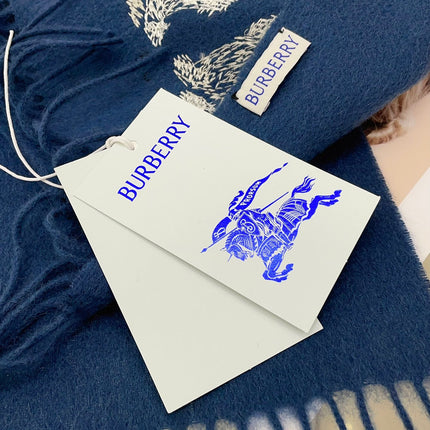 HARE WOOL CASHMERE SCARF 180 CM COBALT BLUE 376428