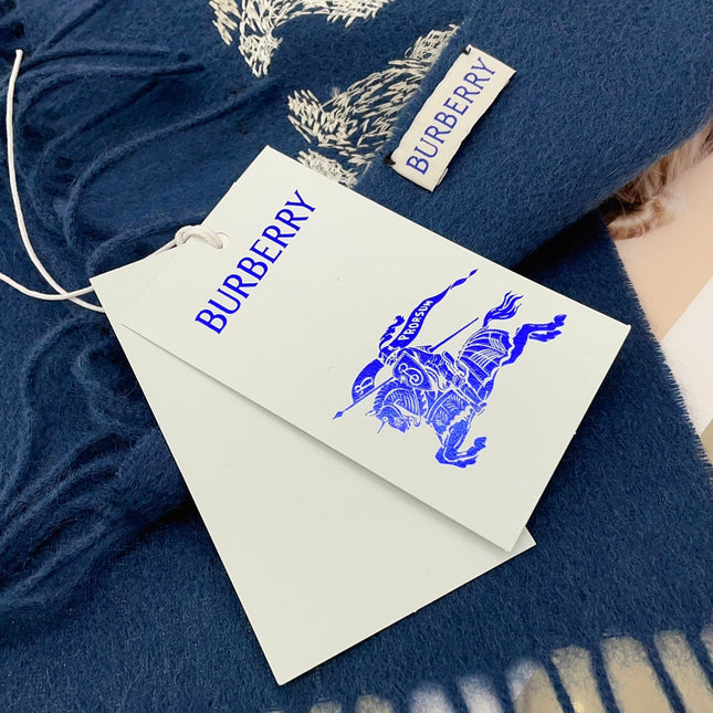 HARE WOOL CASHMERE SCARF 180 CM COBALT BLUE 376428