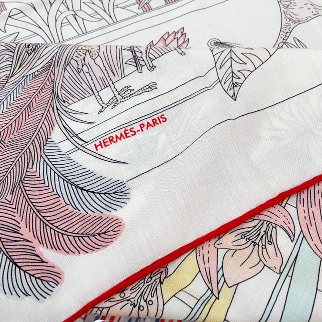 PRECIOUS PARADISE SCARF 135 CM IN COLORFUL CASHMERE AND SILK 379790