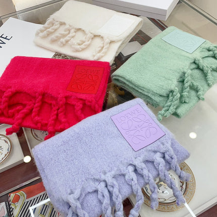 SCARF 200 CM IN WHITE MOHAIR 379799