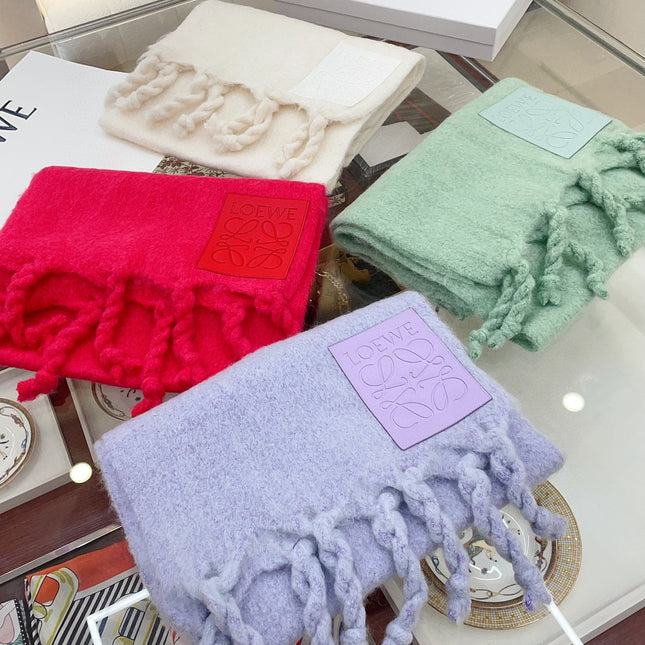 SCARF 200 CM IN WHITE MOHAIR 379799
