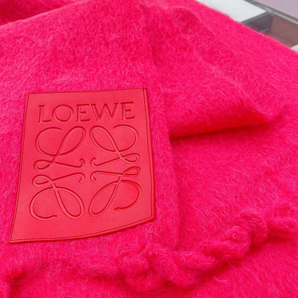 SCARF 200 CM IN CHERRY RED MOHAIR 379800