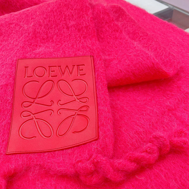 SCARF 200 CM IN CHERRY RED MOHAIR 379800