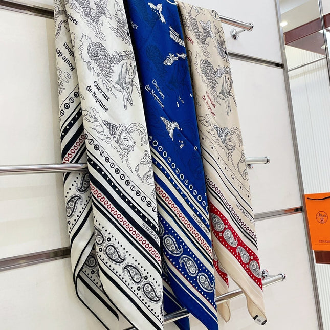 TATOUAGES MARINS BANDANA SHAWL 135 CM COLORFUL 385442