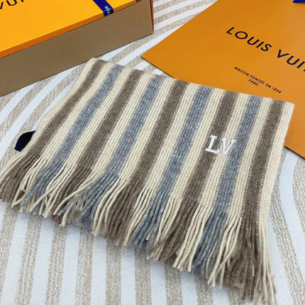 KNITTED SCARF 180 CM IN COLORFUL CASHMERE 388178