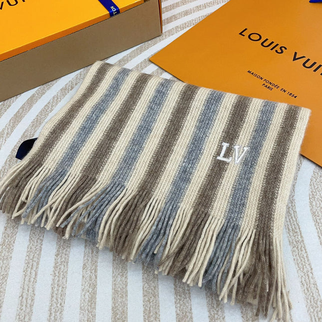 KNITTED SCARF 180 CM IN COLORFUL CASHMERE 388178