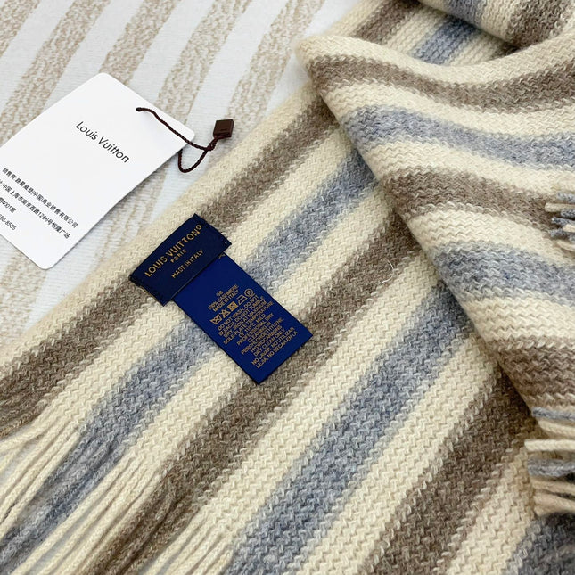 KNITTED SCARF 180 CM IN COLORFUL CASHMERE 388178