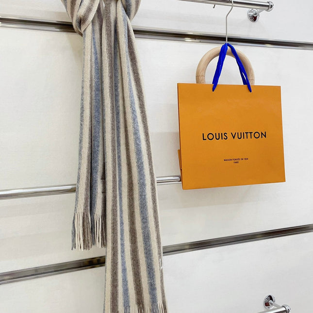 KNITTED SCARF 180 CM IN COLORFUL CASHMERE 388178