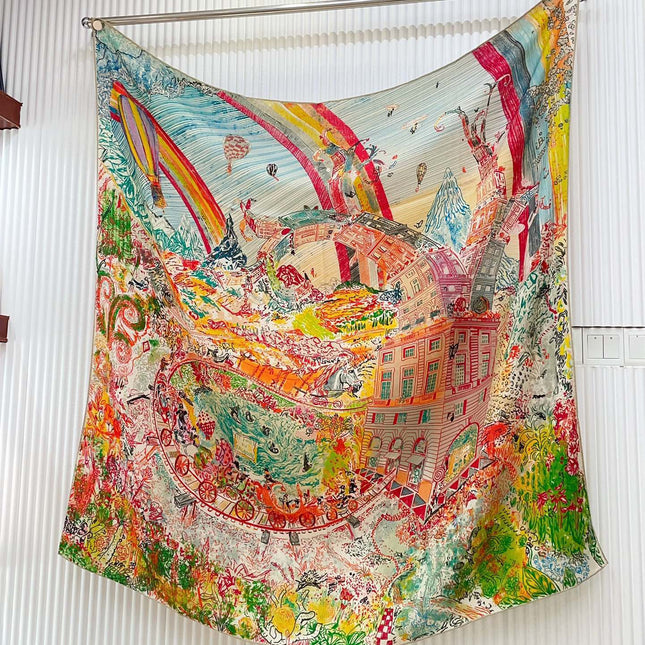 SCARF 140 CM COLORFUL 389994