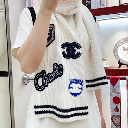 SCARF 180 CM IN WHITE PURE CASHMERE WITH STICKER 389997