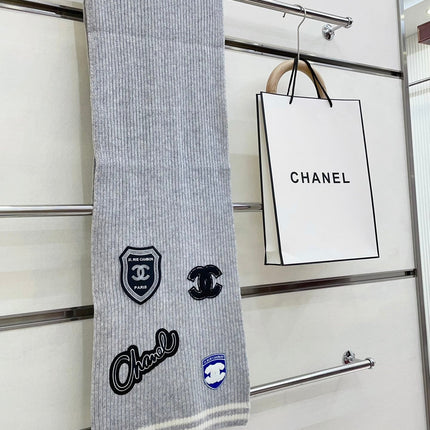 SCARF 180 CM IN CLOUD GRAY PURE CASHMERE WITH STICKER 389999