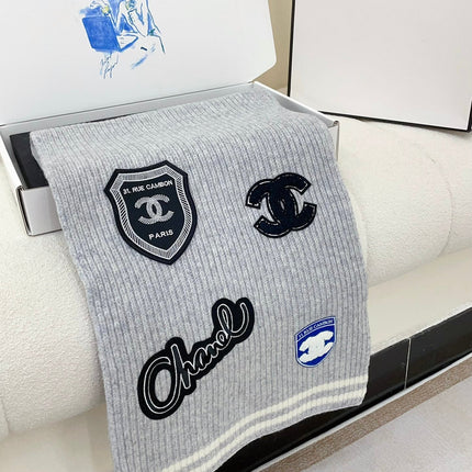 SCARF 180 CM IN CLOUD GRAY PURE CASHMERE WITH STICKER 389999