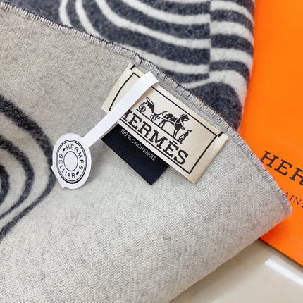 SCARF 180 CM IN SHARK GREY MIX WHITE CASHMERE