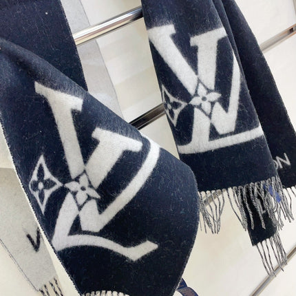 SMASH SCARF 210 CM IN BLACK WOOL 390965