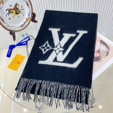 SMASH SCARF 210 CM IN BLACK WOOL 390965