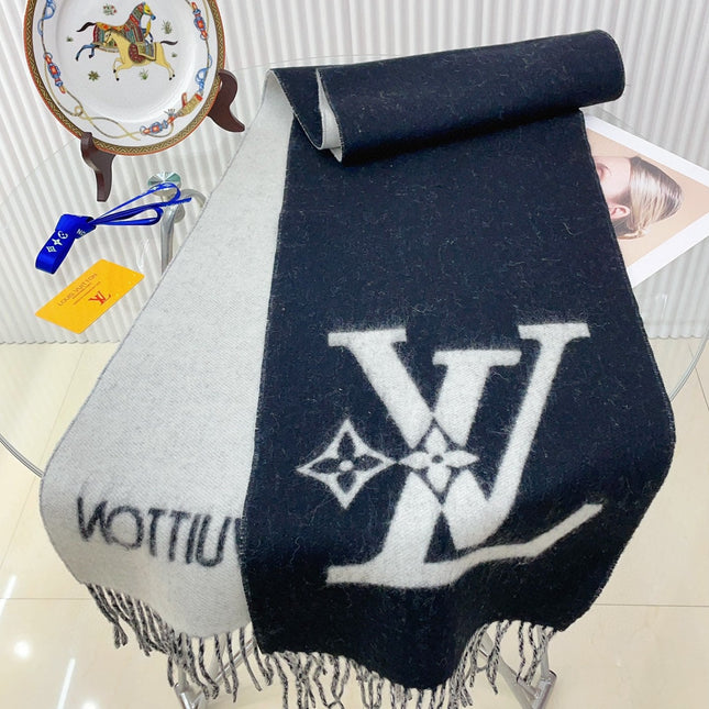 SMASH SCARF 210 CM IN BLACK WOOL 390965