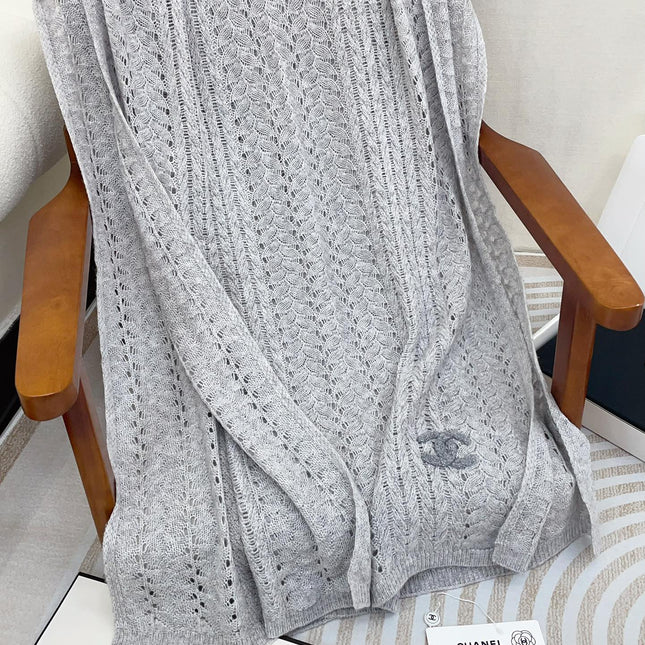 SCARF 190 CM IN CLOUD GRAY CASHMERE 396247