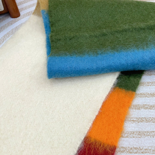 SCARF 185 CM IN COLORFUL GRADIENT WOOL AND MOHAIR 396249