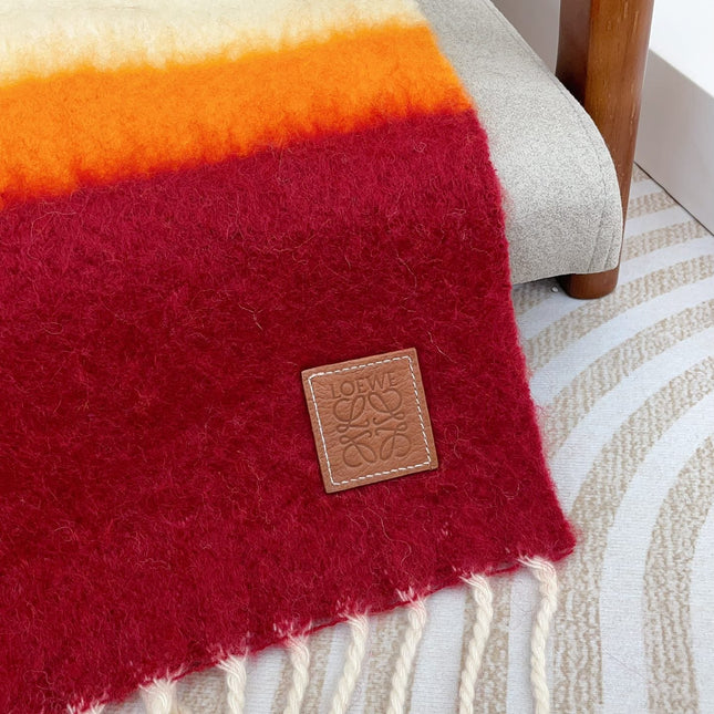 SCARF 185 CM IN COLORFUL GRADIENT WOOL AND MOHAIR 396249