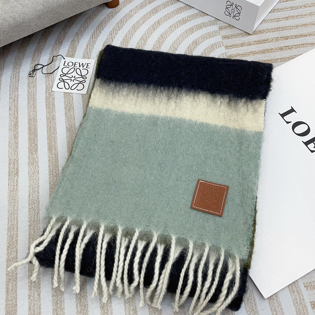 SCARF 185 CM IN COLORFUL GRADIENT WOOL AND MOHAIR 396250