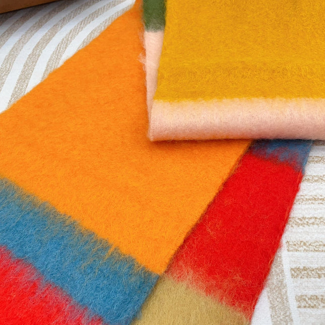 SCARF 185 CM IN COLORFUL GRADIENT WOOL AND MOHAIR 396251