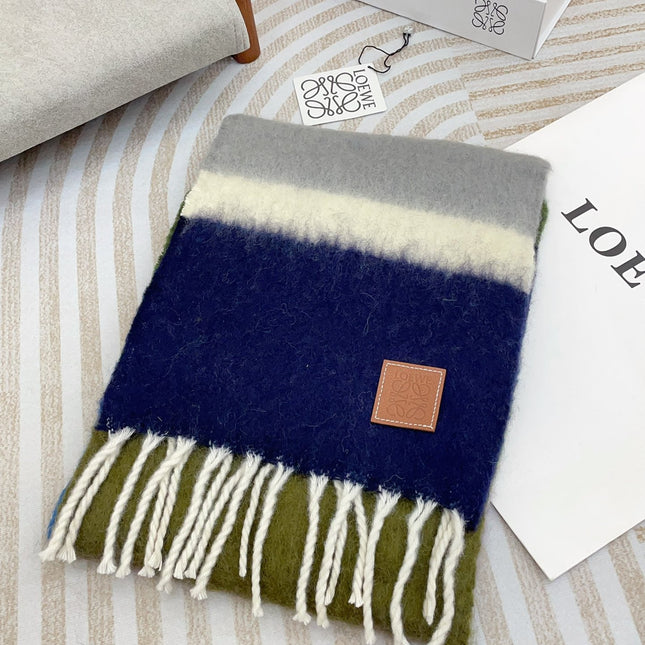 SCARF 185 CM IN COLORFUL GRADIENT WOOL AND MOHAIR 396253