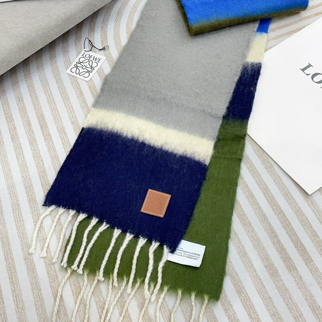 SCARF 185 CM IN COLORFUL GRADIENT WOOL AND MOHAIR 396253