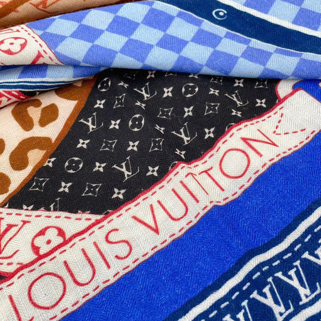 FELINE DUO 140 CM SQUARE SILK SCARF COLORFUL 398282