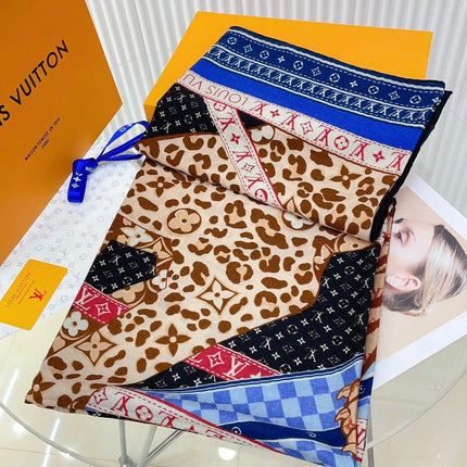 FELINE DUO 140 CM SQUARE SILK SCARF COLORFUL 398282