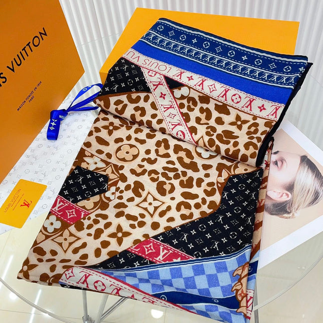 FELINE DUO 140 CM SQUARE SILK SCARF COLORFUL 398282