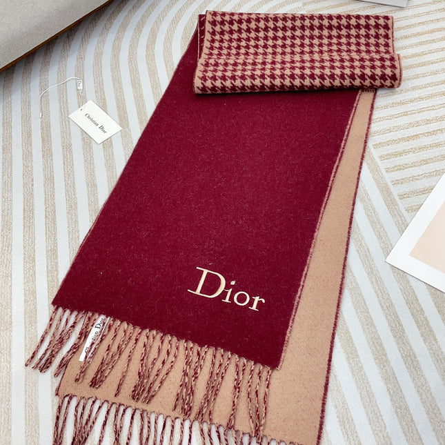 SCARF 180 CM IN BURGUNDY RED CASHMERE 419821