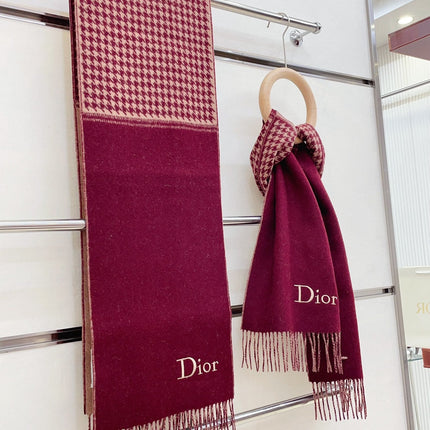 SCARF 180 CM IN BURGUNDY RED CASHMERE 419821