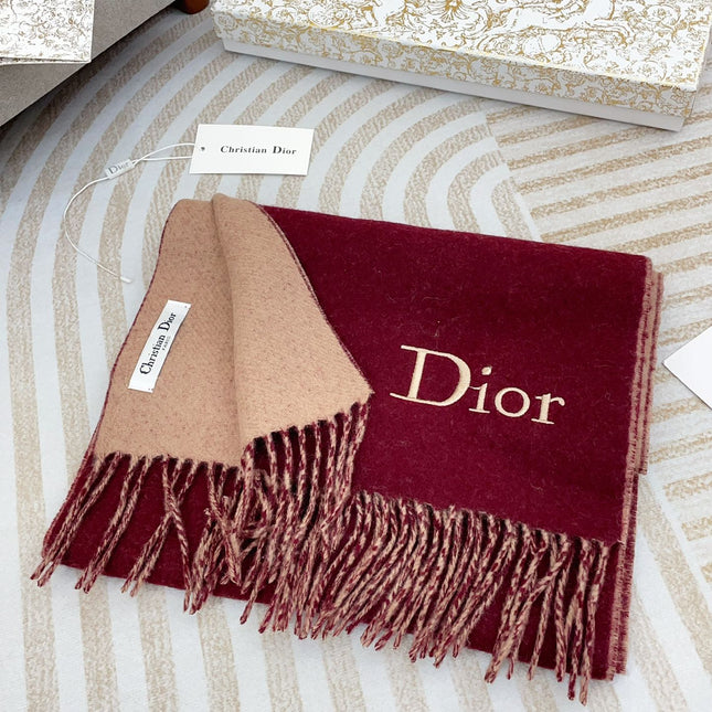 SCARF 180 CM IN BURGUNDY RED CASHMERE 419821