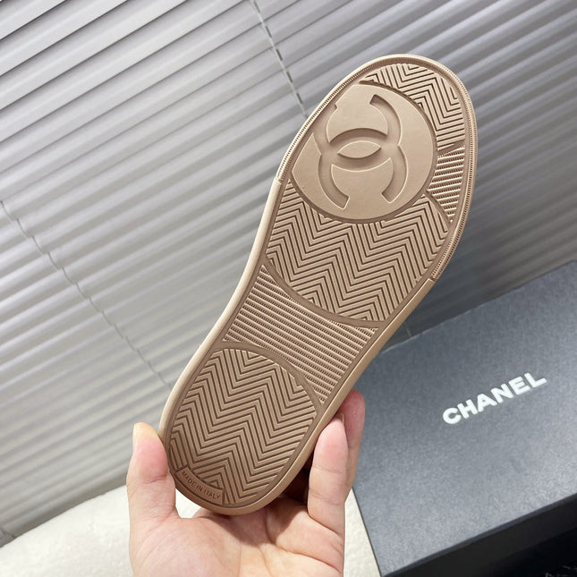 TRAINER SHOES IN ECRU TAN WOOL FABRIC