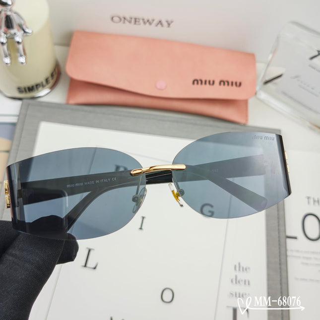 LOGO SUNGLASSES 68076 IN BLACK ACETATE